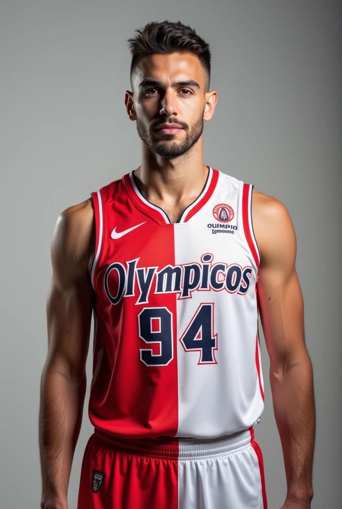 Navy blue basketball shirt with the name of the BRAZUCAS team under the number 13 on the back of the shirt at the neck the word 3X3 under the number 13 with the name of César