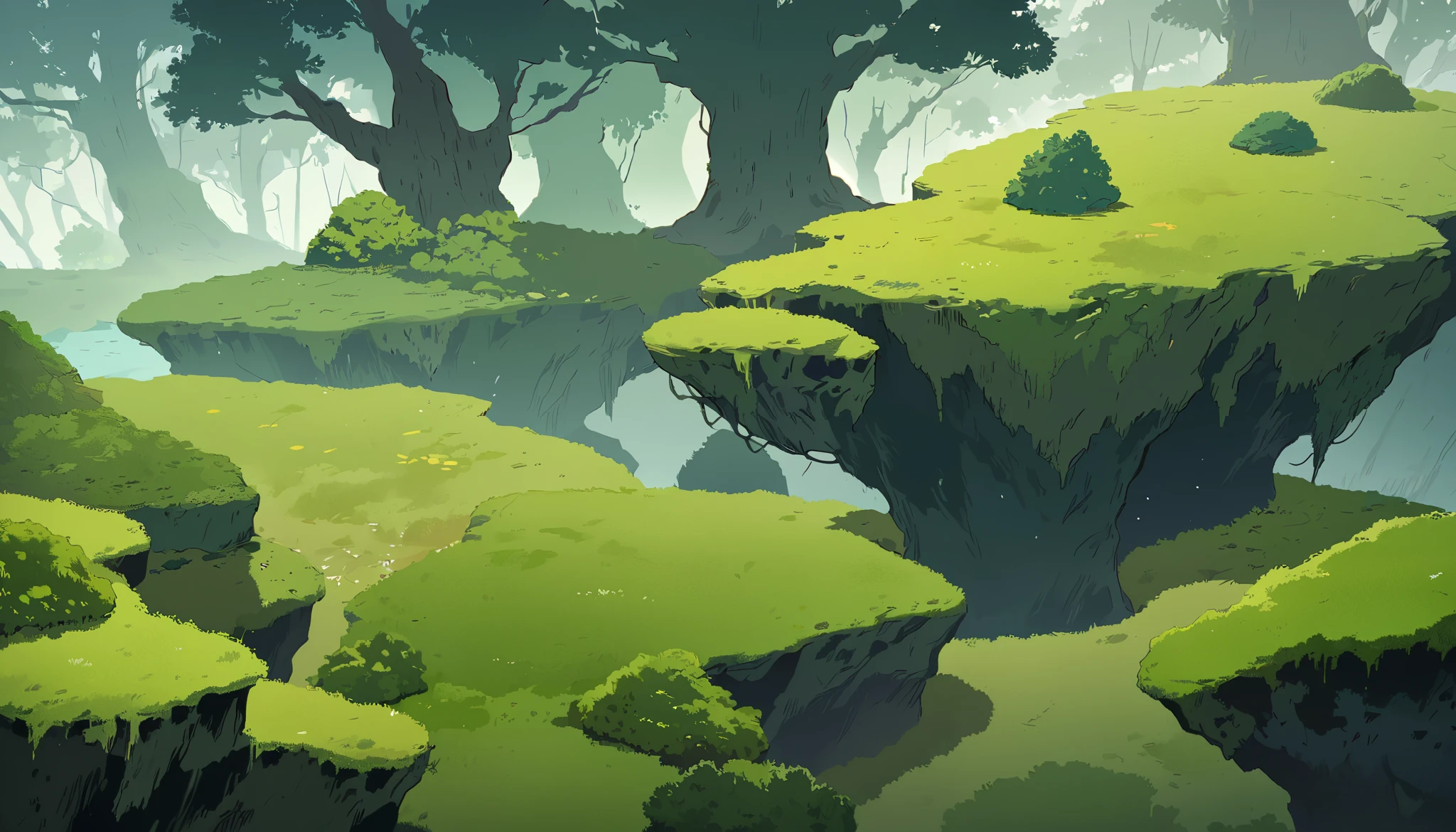 Moss Landscapes ,Studio ghibli inspired