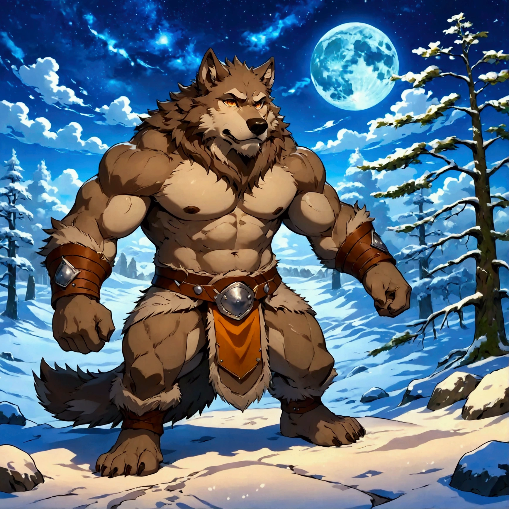 character focus, full body, looking away, dynamic angle, barbarian, a plump middle-aged wolf man, clothed, loincloth, breast plate, helmet, fighting, dynamic pose, BREAK complete anatomy, perfect proportions, beautiful thigh gap, fluffy body, intricate fur details, beautiful fur texture, BREAK detailed wolf 1tail, detailed toe, 5toes, 5toes nails, beautiful foot, detailed hands, 5fingers, 5fingers nails, BREAK aesthetic anime face, insanity detailed face, male face, big face, square jawline, aesthetic anime eyes, detailed brown eyes, detailed brown cornea, detailed dark brown irises, detailed pupils, male eyes, big eyes, male eyebrows, innocent look, beautiful beard, BREAK full body in Michelangelo Buonarroti style, digital illustration anime, housamo style, digital illustration anime, evening, snow field, path, outdoor, full color, HDR, BREAK masterpiece, official art, best quality, very aesthetic, absurdres, super fine illustration, great quality, BREAK noise reduction, very highres, large filesize, high quality, 32K, 8k wallpaper, dynamic lighting, insanity detailed, ultra detailed, intricate details, extremely detailed, detailed texture, an extremely delicate and beautiful, BREAK osukemo e621 illustration, Fur Affinity illustration, kemohomo, anthropomorphic, furry, cartoon, harmonious body, pastoral face, virtuous eyes, epic atmosphere