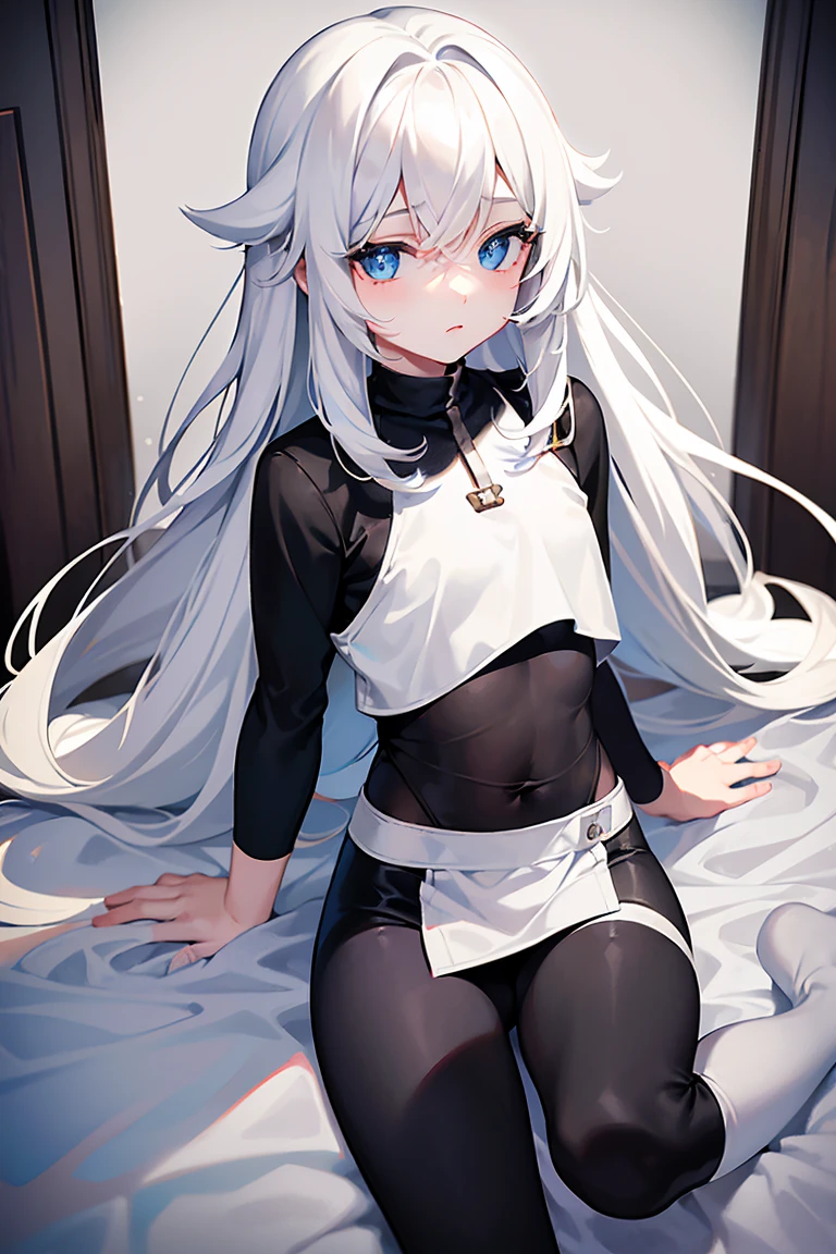 {{beautiful}}, amazing, (best quality:1.5), (masterpiece:1.5), extremely delicate and beautiful, intricate details, finely detailed, extremely detailed, beautifully detailed, ultra-detailed, (hyperdetailed:1.5), high resolution, (illustration), watercolor pencil, Clear line drawing, (ufotable style:1.1), (ufotable screen cap:1.1), anime coloring, anime screencap, (latest picture), backlighting, dynamic angle, glow, depth of field, {{body satisfaction}}, (body with a good balance of style:1.5), (slender figure:1.5), perfect body, perfect hands, perfect feet, (two arms:1.2), (two legs:1.2), (five fingers each:1.2), (perfect joint:1.2), perfect joint movement, beautiful detailed eyes, (detailed eyes:1.5), finely detailed eyes, perfect anatomy, full dissection, perfect composition, correct limbs, balance and coordination in all things, realistic:0.5, precise fingers and hands, (finely drawn hair:1.5), {{morgan le fay (\fate\)}}, fate grand order, long hair, braid, bangs, white hair, ponytail, black ribbon, blue eyes, medium breasts, small-sized buttocks, {{Bedroom}}, (bed:1.2), bed background, indoors, {{long-sleeved sweater}}, (long-sleeved sweater:1.5), (taking out a hem:1.2), (black pantyhose:1.5), {{blush}}, shy, (sweat:1.5), (teary eyes:1.7), (ecstasy:1.5), gasping face, (ecstasy face), (white liquid drips between her legs and down her thighs:1.5), (spread one's legs:1.3), (solo:1.5), self-love, self fondle, 1girl, (cowgirl style), (kneeling:1.5), cowgirl position, standing on both knees,
