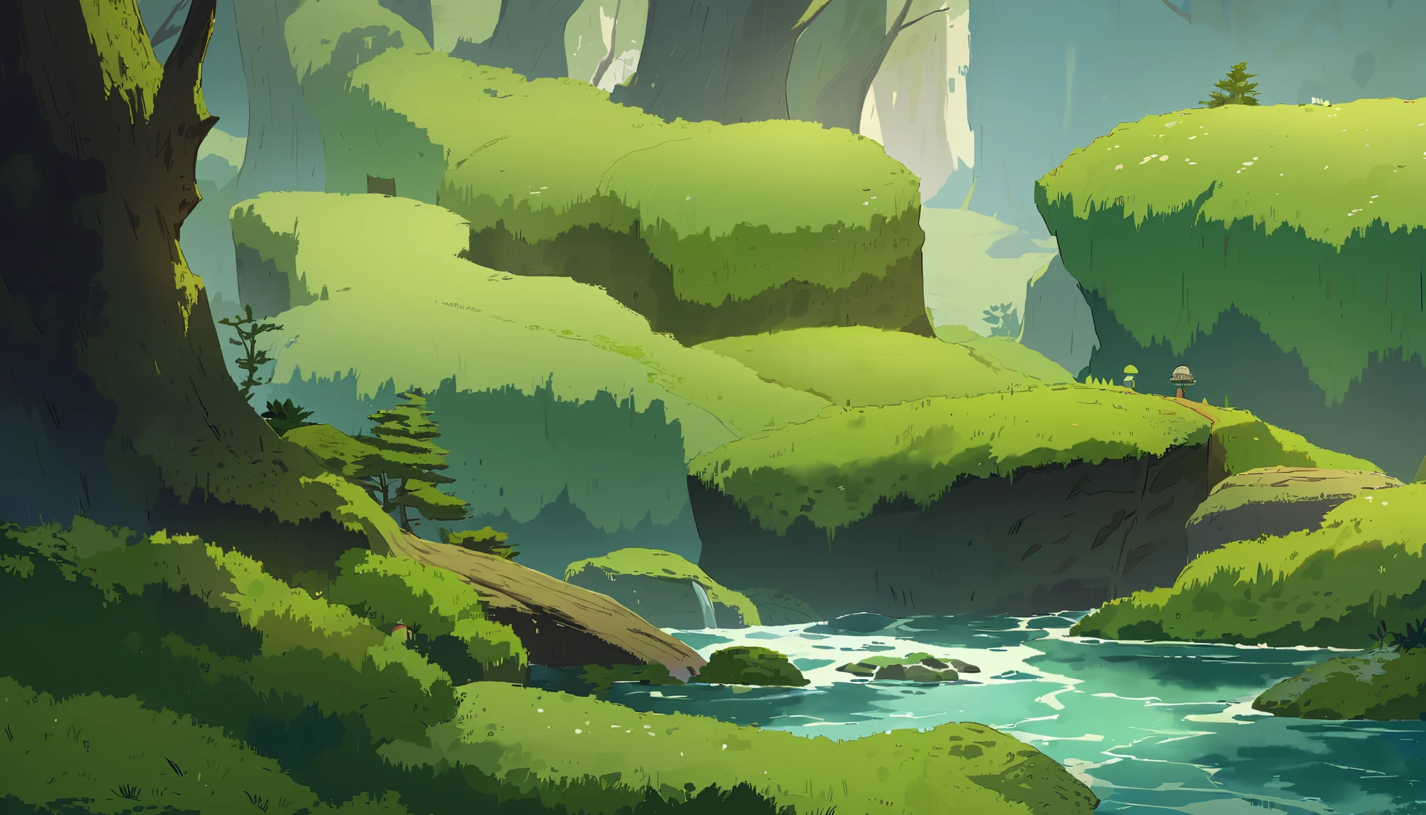 Moss Landscapes ,Studio ghibli inspired