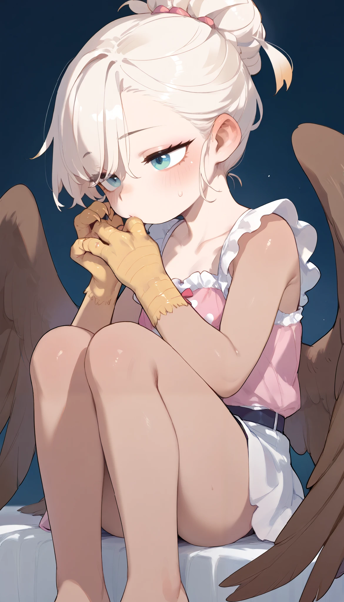 (furry:1.5)。rabbit-eared boy。women's clothing。shame。cosplaying as a magical girl。Masturbating。Equipped with an anal dildo。I have an erection。ejaculating。Are crying。Be on stage。There is an audience。color image。