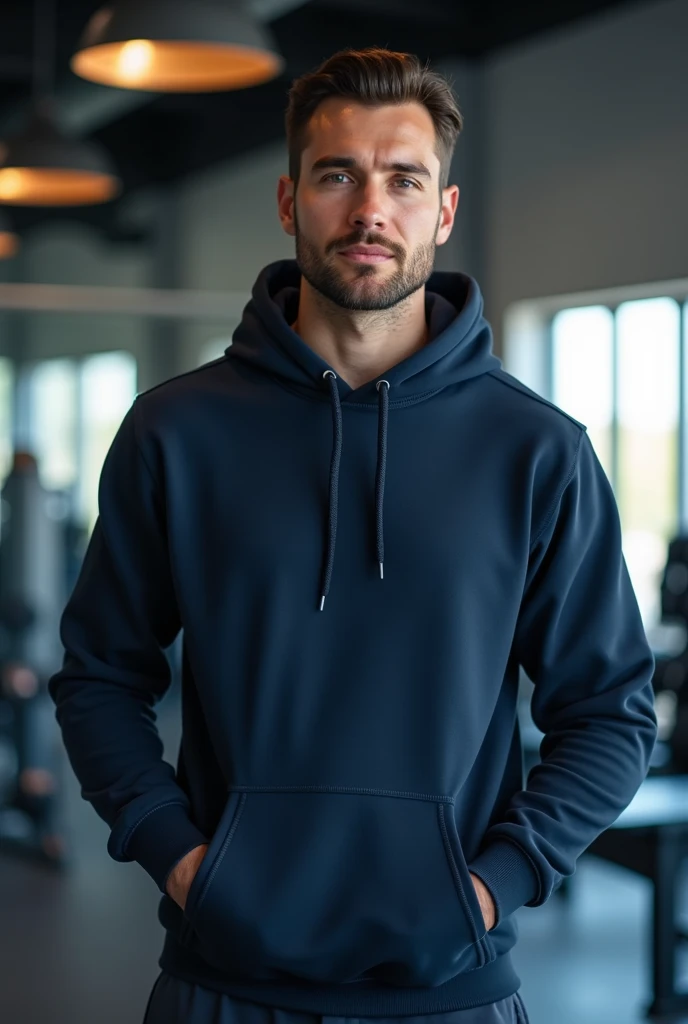 A sexy man wearing a hoodie, handsome face,black hair, penis, homoerotic, nsfw
