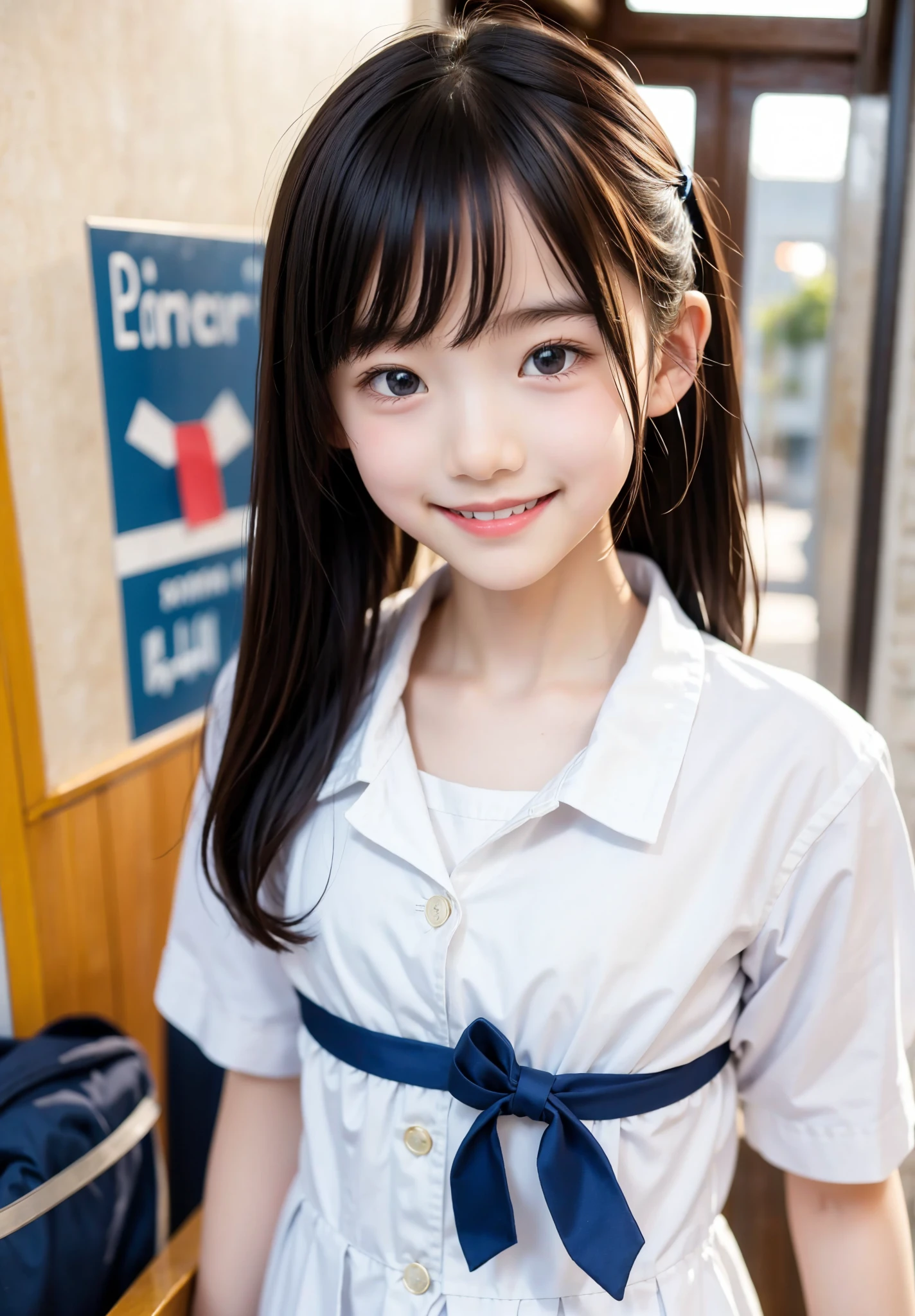  elementary school students、 sailor suit ,smile