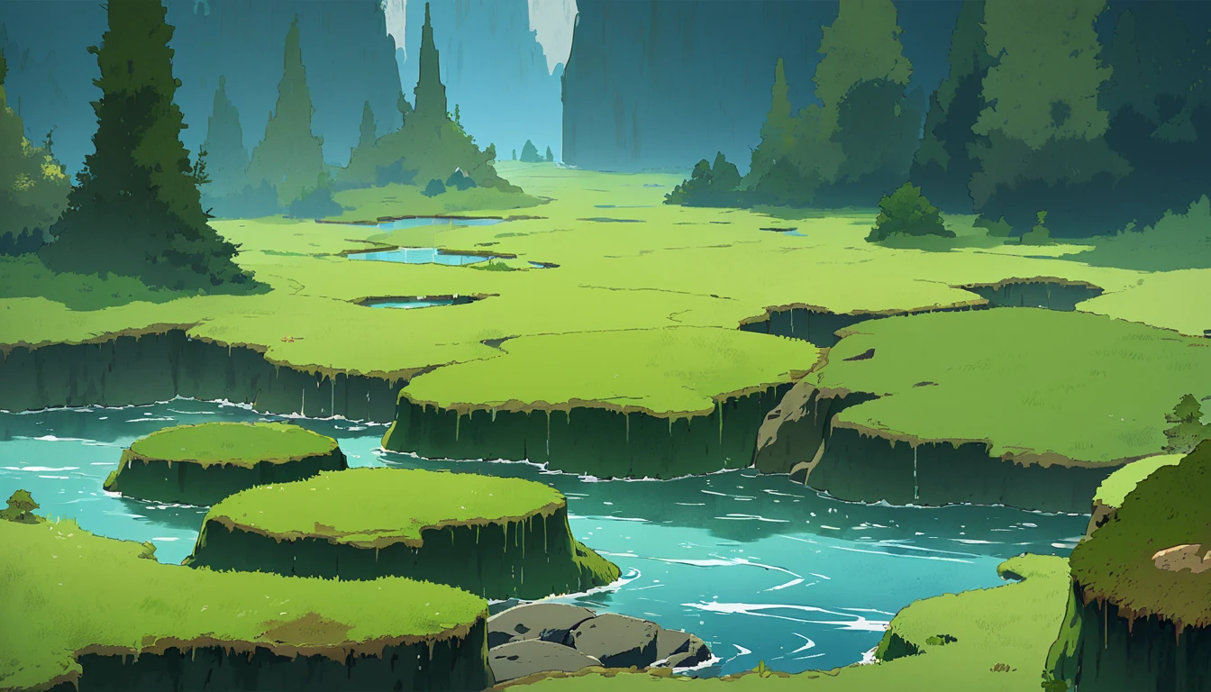 Moss Landscapes ,Studio ghibli inspired
