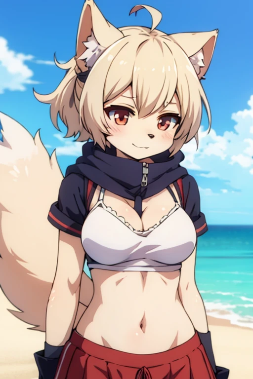 Female furry creature 2d anime style 