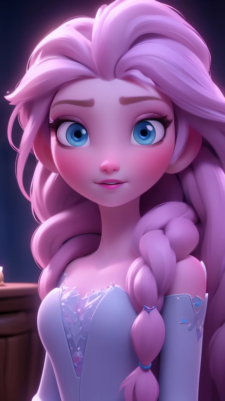 elsa, (perky breasts), (((small breasts))), affected smile:1.2, beautiful blue eyes, (perfect iris), depth of color in his eyes, by rubio, by the wide, braid, full lips, blush, naked, she is showing her vagina, depth of field, bokeh, (Special attention to leather details.: 1.2), masterpiece, Best Quality, ultra detailed, ultra HD, photorealistic, cinematographic, ((medium camera shot)), sensual pose, seductive, Nipples:1.4, looking to the camera, closeup of his face, her cheeks are blushed, 2, she is on her knees, eye contact:1.4, Angle elevation:1.5, ((Closeup on face)), perfect face, (((visible breasts))) bokeh everything other than her perfect face, The location is Arendelle in winter., ice castle