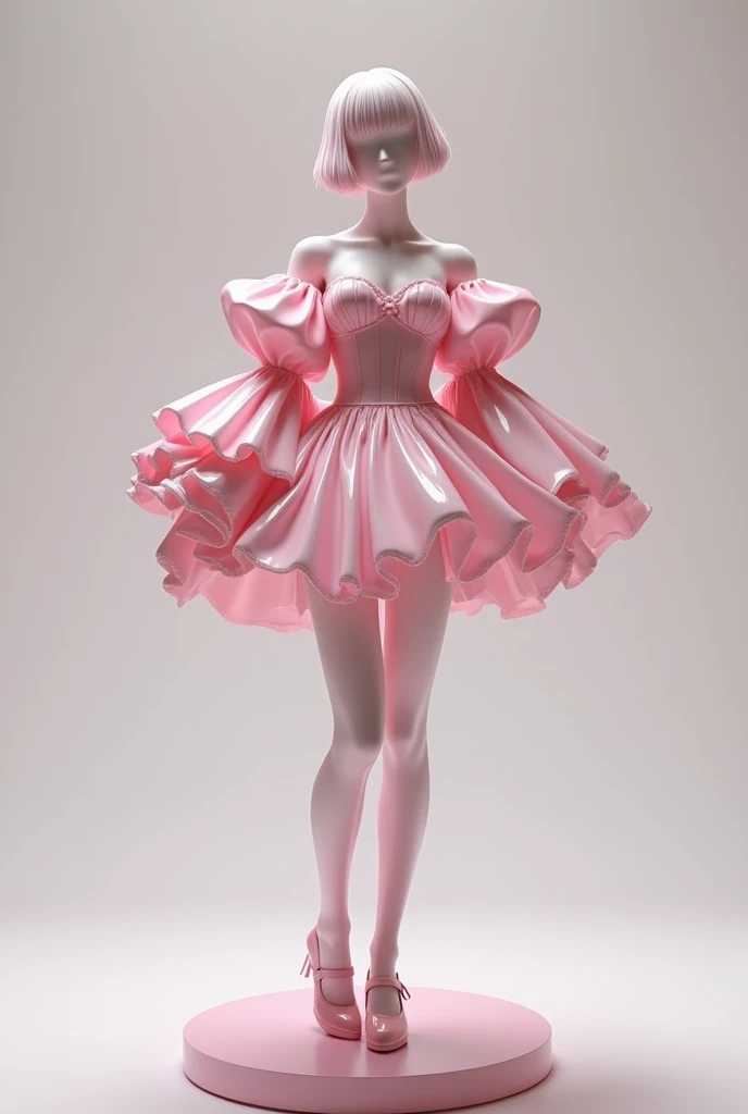 ((((holding a silver ballon)))), (((full body))), real photo, 9 years old girl, Brat female , drawers, ((looking back at me)), long glove, red dress shoes,