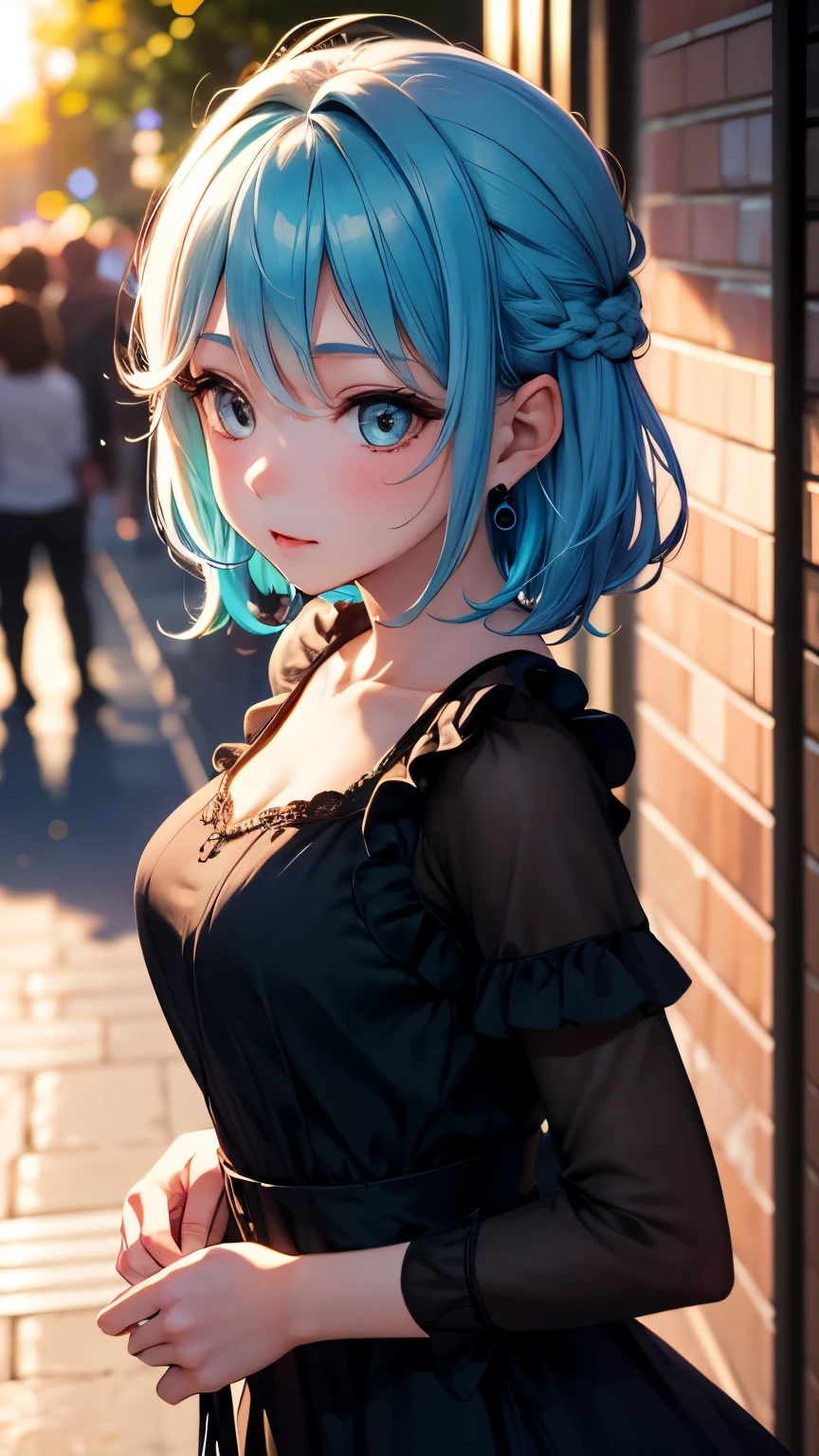 masterpiece, best quality,1girl,<lora:2R 12E CosineRestart Animefullpruned Locon Lycoris:0.8>, <lora:metalCollar:1>, metal collar,<lora:GL128dim-epoch-000010:0.8>,overexposure, bokeh, depth of field, atmospheric lighting, outdoors, light particles, glow, shiny, sky, light rays, sunlight,