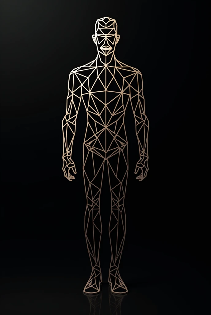 Silhouette of a, stands with his back to us, Arms raised up and elbows bent
