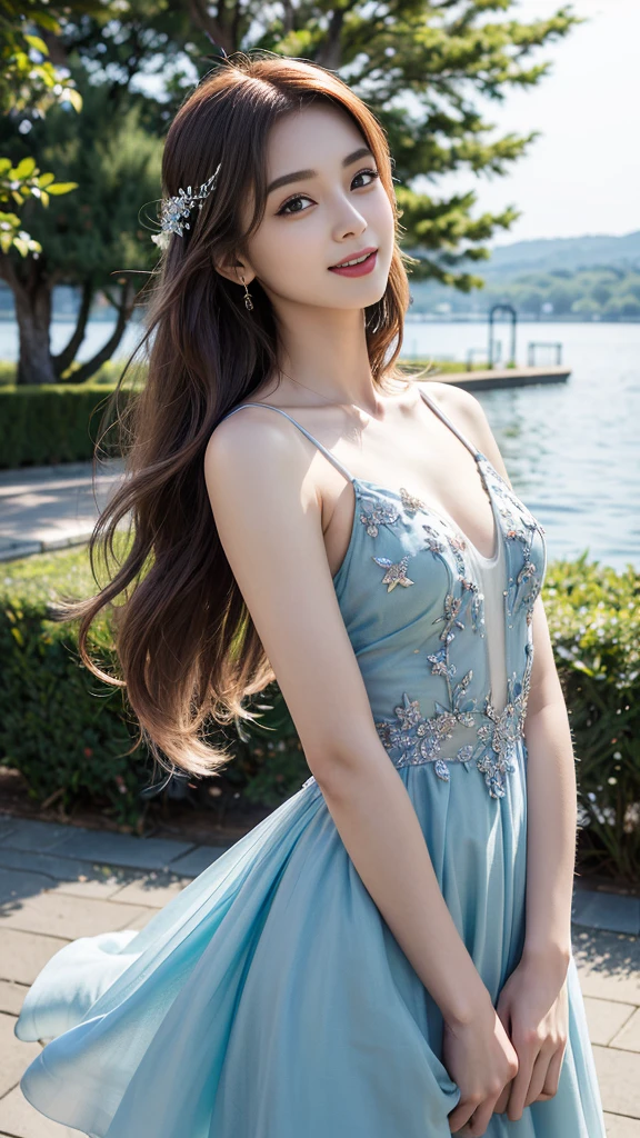 (best quality,4k,8k,highres,masterpiece:1.2), ultra-detailed, (realistic,photorealistic,photo-realistic:1.37), (beautiful detailed eyes, beautiful detailed lips, extremely detailed eyes and face, long eyelashes), studio lighting, physically-based rendering, vivid colors, (hair fluttering in the wind, skirts swirling), (high-heeled shoes),