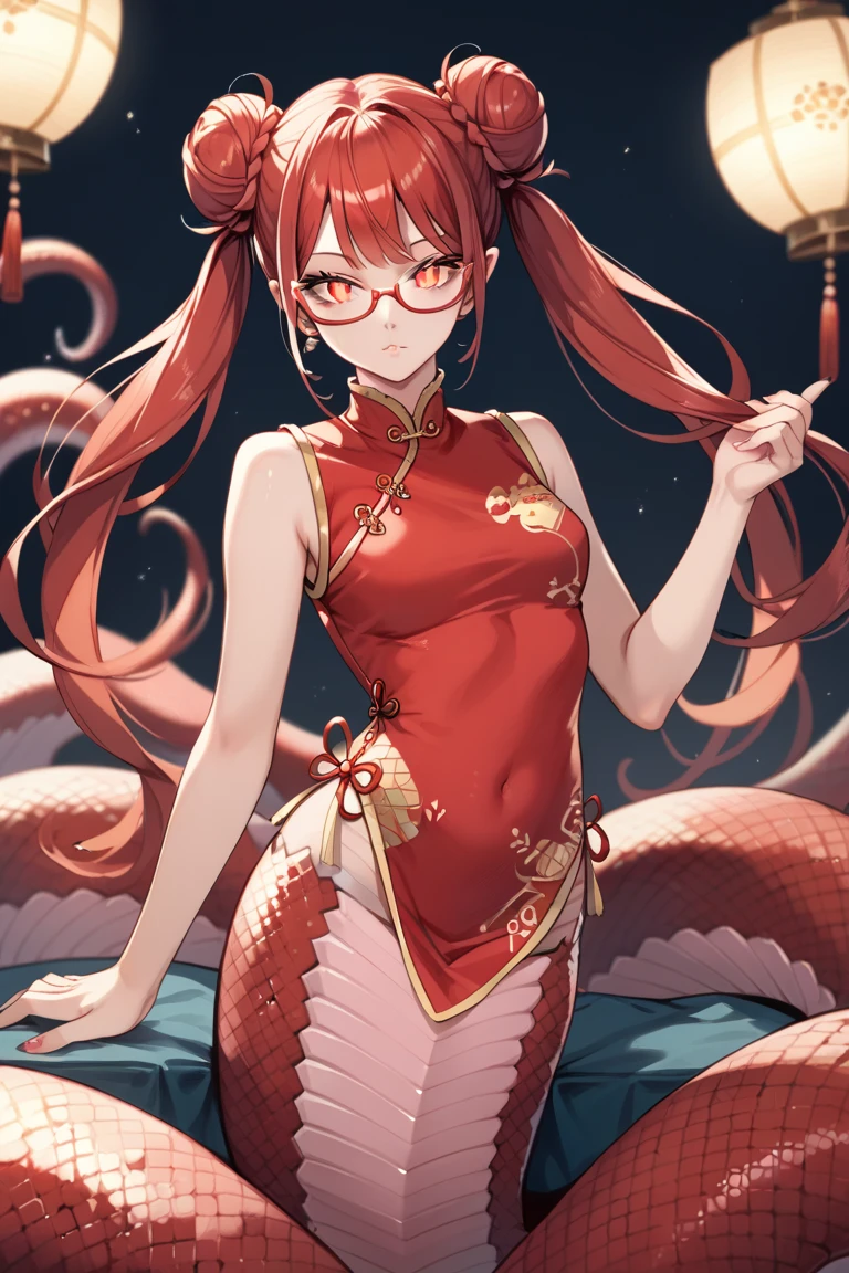 (nsfw、Best Quality、masutepiece)、1 Women、plump body、Erotic、Tentacle Sex、 (Many alien tentacles:1.2)、MuCoi、Tentacles are entangled all over the body、((Red Long Cheongsam:1.5))、Colossal breasts、wide hips、shinny skin、Double bun、Green eyes、Green hair、short-hair、 Troubled face、embarrassed from、blushing、Torn red cheongsam、((White underwear:1))