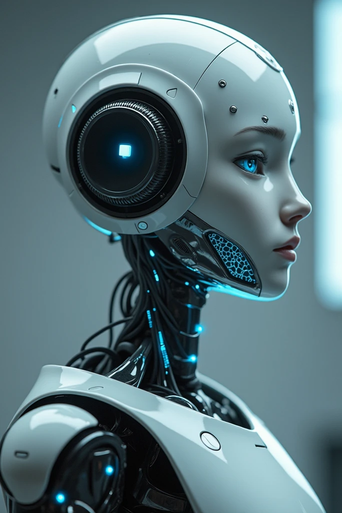 look at a camera| electronic system on head humanoid |cyborg woman| with a visible detailed brain| with a visible detailed heart| muscles cable wires| biopunk| cybernetic| cyberpunk| white marble bust| canon m50| 100mm| sharp focus| smooth| hyperrealism| highly detailed| intricate details| carved by michelangelo