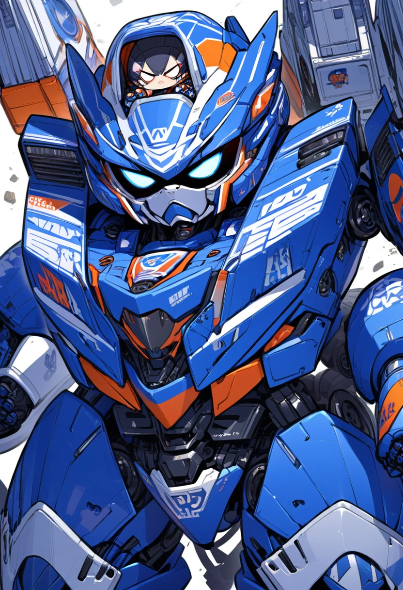 chibi, super deformed, mecha, angry, cool pose, ultra detailed, absolutely resolution, masterpiece