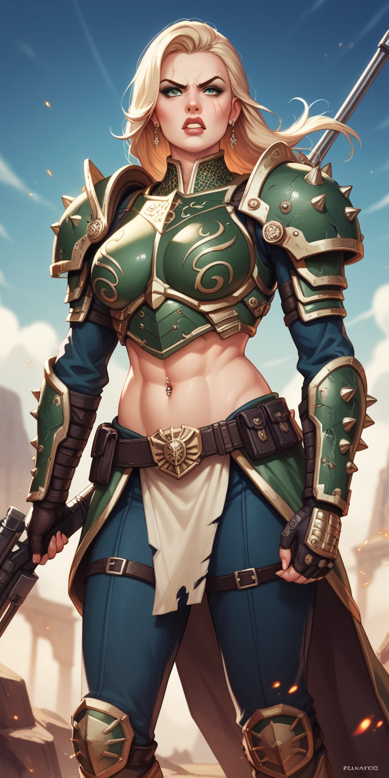 Beautiful alluring scifi soldier woman, wet oily sweaty dirty Skin, wearing skimpy scifi metal armor with camo patterns, carrying a toolcase on a belt at her waist, topless, in front of a tank on a battlefield, toned muscels, abs, Bare Skin, Athletic Well Toned Body, Elegant Form, dieselpunk, Beautiful D&D Character Portrait, Fiverr Dnd Character, Octane Render, Digital Art, Extreme Detail, 4k, Ultra Hd, Polished, Beautiful, Hyperdetailed, Intricate, Elaborate, Meticulous, Photorealistic, Sharp Focus, Wlop, Character Design, Unreal Engine, 3d Rendered, Volumetric Lighting, Reflections, Glossy, Digital Illustration,Sensual Pose, Suggestive Pose, Full Body Shot, Lewd, beautiful perky breasts, visible breasts, anatomically correct ,💖❤💕💋❣,