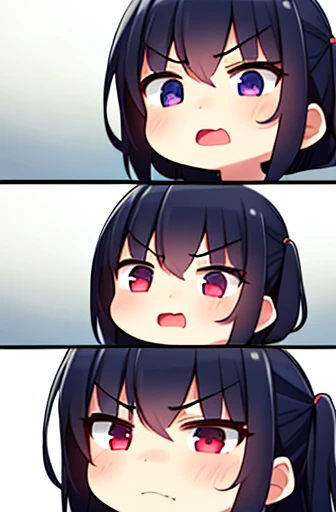 Highest quality、High resolution、Detailed Background、Beautiful face in every detail、Anatomically correct、Detailed facial expressions、fine grain、((From the side))、((One Girl))、Chibi Girl、 Black Hair、beautiful clear big blue eyes、Braided Bob、Sleeveless dress、The background is a flower bed、Very angry、Throw a punch at the audience、(Motion Blur:1.5), (Blurred hands:1.5)