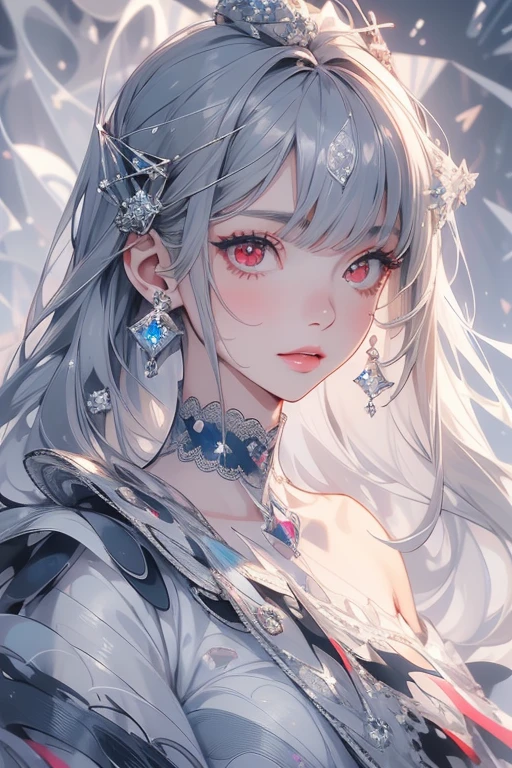 (masterpiece, top quality, best quality, official art, beautiful and aesthetic:1.2), (1girl:1.3), (fractal art:1.3),absurd, masterpiece, best quality, realistic, hyper-detailed, (shiny skin, sweaty:1.4), looking at viewer, slender, 1girl, solo, white sneakers, white miniskirt, straight long hair, princess cut, white hair, red eyes, (thick thighs:0.5), dynamic lighting, high resolution, sharp focus, depth of field, medium breasts, side boob, vampire, masterpiece, best quality, ultra-detailed, illustration, ultra-detailed face, best quality face, evil, 18 years old, adult, 1girl, 18 years old, white hair, alchemy outfit, intricate detailed outfit, sexy pose, glowing red dress, cute, kawaii, digital art, finely detailed eyes, blushing, red cheeks