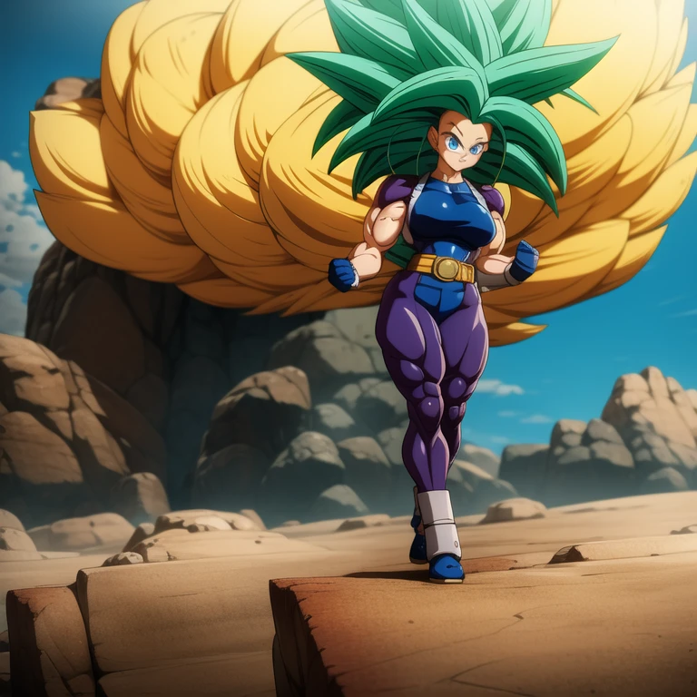 dbsuper style, 1
Girl, captain mizuki, green aura, super saiyan aura, belt, ocean-green colored hair, huge hair, bruise, bruise on face, clenched hands, frown, gloves, blue eyes, grey gloves, evil grin, medium breasts, huge muscular, solo, high ponytail, mouth opened, furious, saiyan armor, widow's preak
, ((masterpiece)) 
