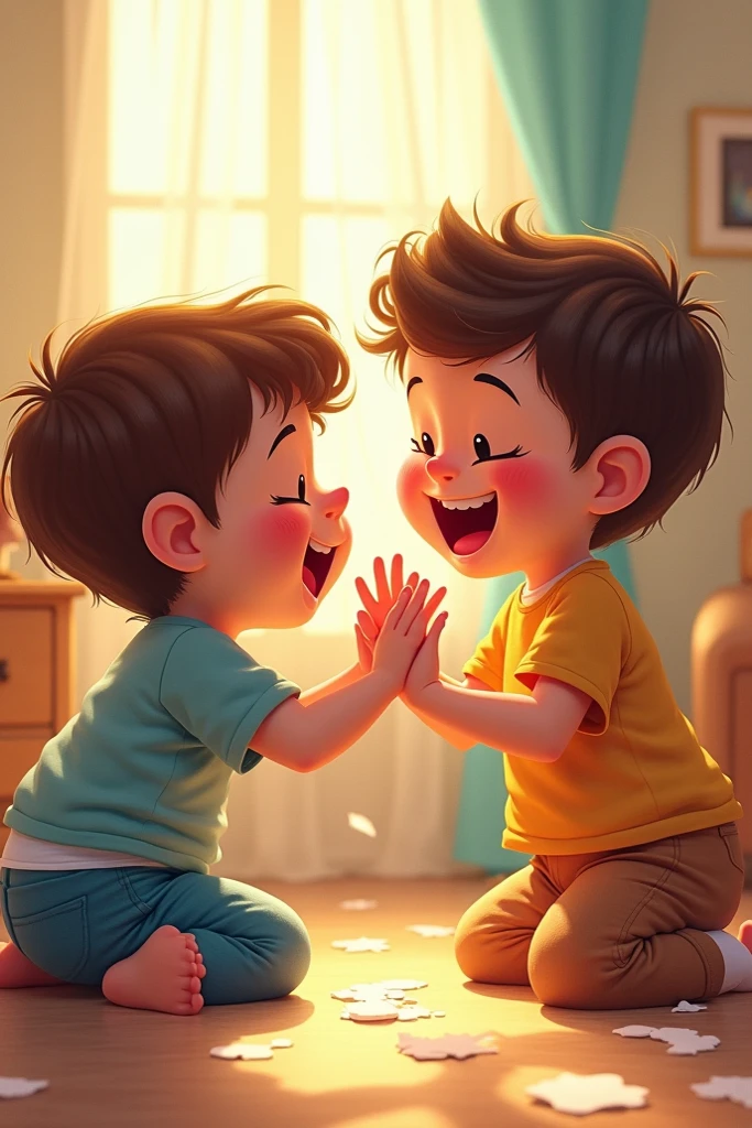 2 brother playing with brother