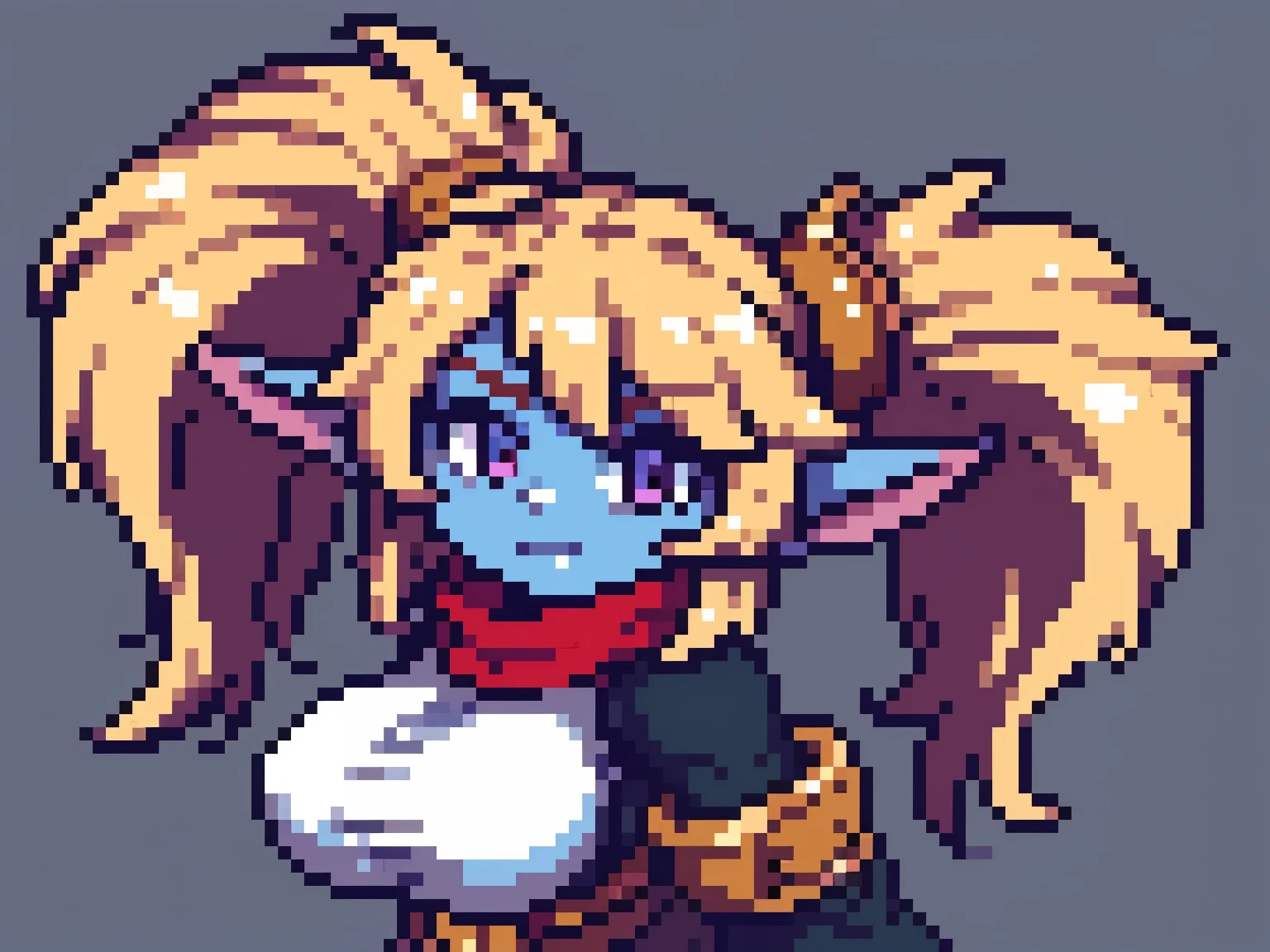 pornsprite art style,masive huge big boobs,Poppy from League of Legends has a distinctive appearance that reflects her identity as a warrior yordle. She is small and sturdy, with a compact build that gives her a strong and resilient look. Her skin is a light blue color, and she has the characteristic pointed ears of her race,full hd , hhornyigh detail, huge tits ,(concep to spritesheet )