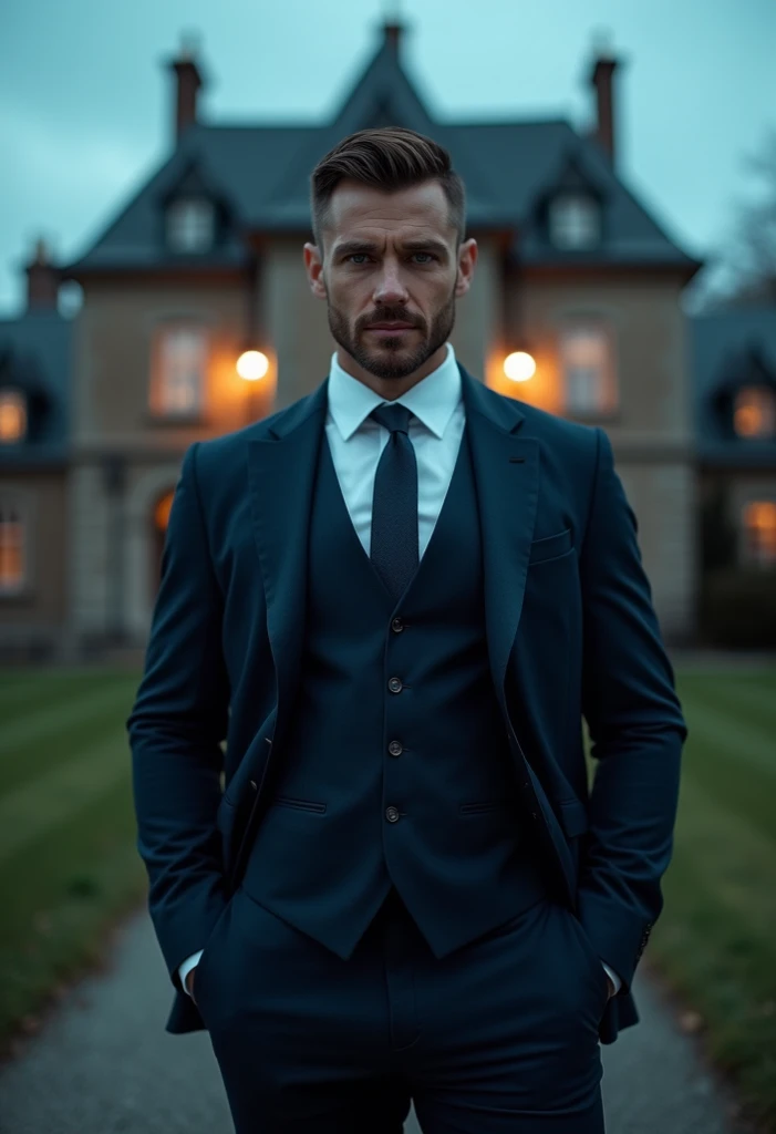 Homem renezitow de terno , barba linda , homem sexy executivo, terno preto