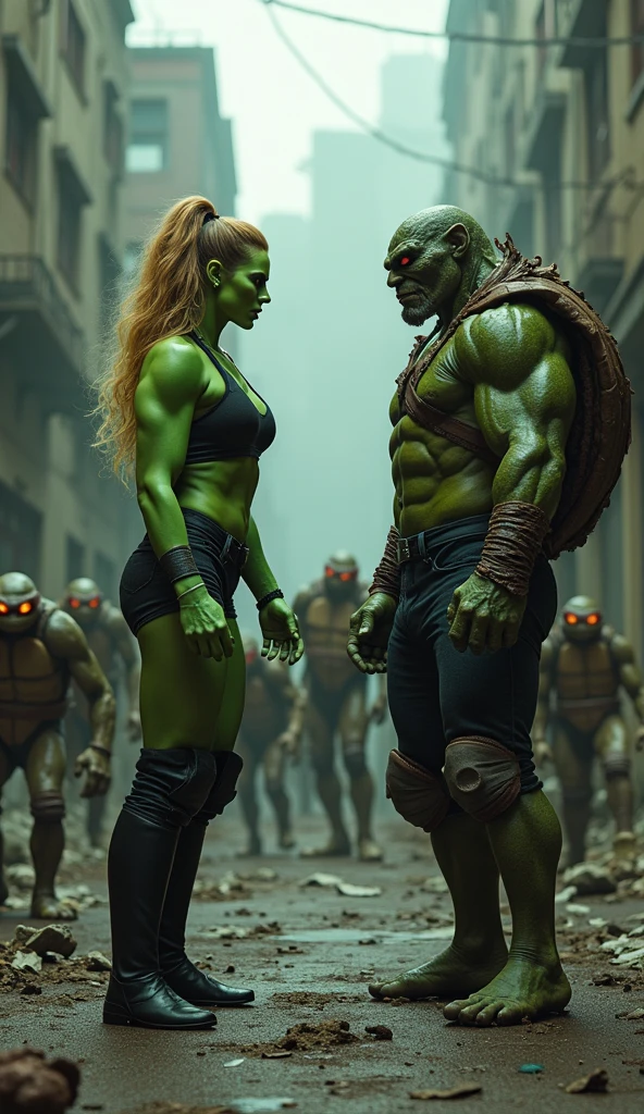 Hulk with black widow