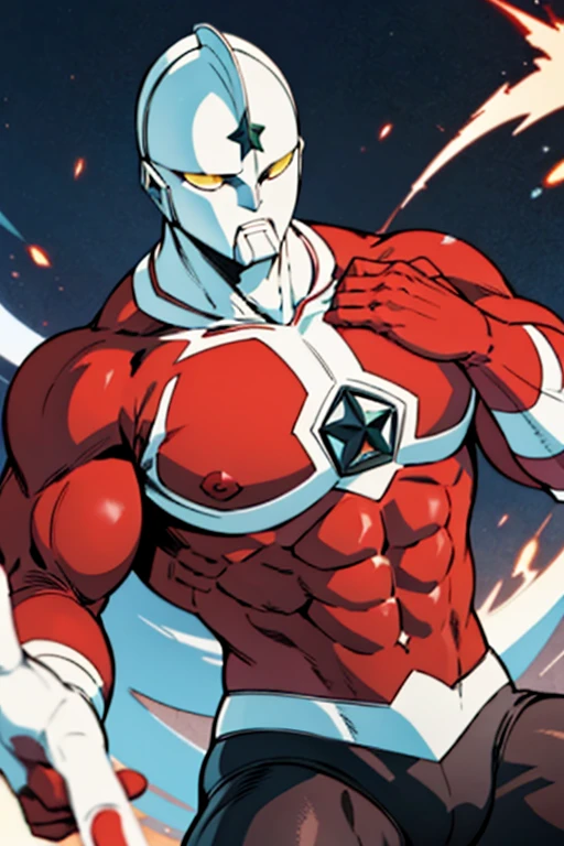 masterpiece, best quality,(realistic touch,burning city),<lora:UltramanJoneusV2:0.7>,ultraman,120m tall,metallic skin,fighting pose,<lora:GoodHands-vanilla:0.8> <lora:anmnr01:0.3> <lora:add_detail:0.5>