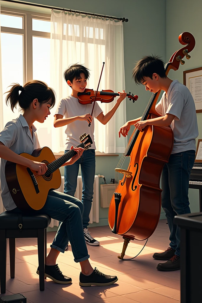 Children who play the violin