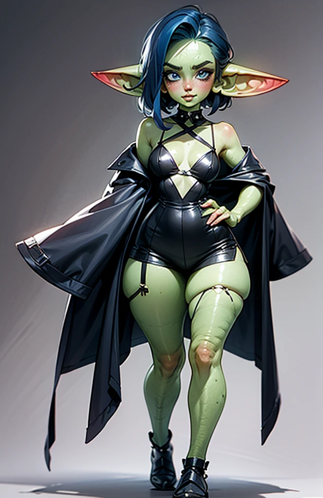 (On a planet where frog people) (live in toadstool architecture), (a sexy toad woman with a large bust, wide hips, powerful legs, and wields 2 black energy tentacle whips, action pose)