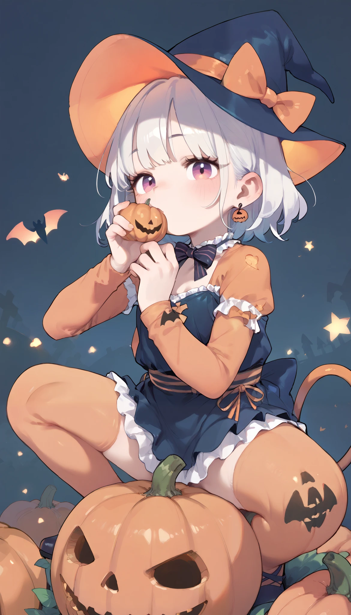 Beautiful girl with rabbit ears、kawaii、From Side, Raise your mouth、tongue、long tongue、Mouth open、I have my mouth wide open、Stick out the tongue、Concentrate on the tongue、kawaii eyes、A smile、teak、Colossal tits、cleavage of the breast、Wear Halloween Sexy Hoodie、micromini skirt、​masterpiece、top-quality、8K、Watercolor style、