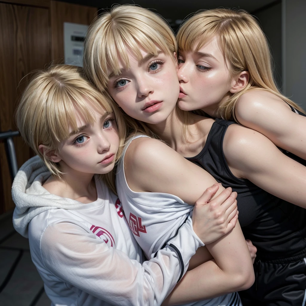 single mother blonde white with her black daughter Teenagers