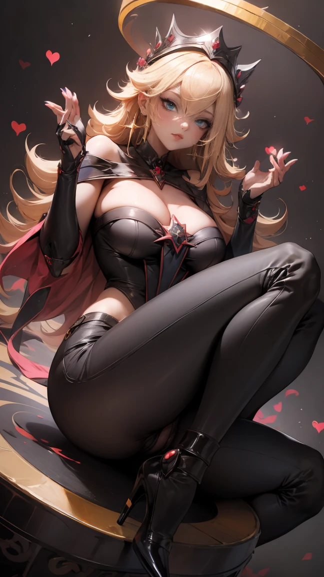 ((hellish succubi)) ((floating around)) ((evil smile)) ((tan skin)) ((blue eyes)), ((dark eyeshadows make up)) ((red lips)) ((long straight blonde hair with bangs))((big breast)) ((slender body:1.3)) ((wears a straples corset bra, and tiny thong bottom)) ((neck jewerly, earrings)) ((cape, gloves, stocking)) ((long devil horns, devil tail))((glowing fire sparks particles floating around))((reclined seductive inside darkest hellish castle)), ((high definition:1.5), ((masterpiece:1.5))((8k:1.5)) ((Best quality:1.4)), more_details:-1, more_details:0, more_details:0.5, more_details:1, more_details:1.5, more prism, vibrant color,more prism, vibrant color,