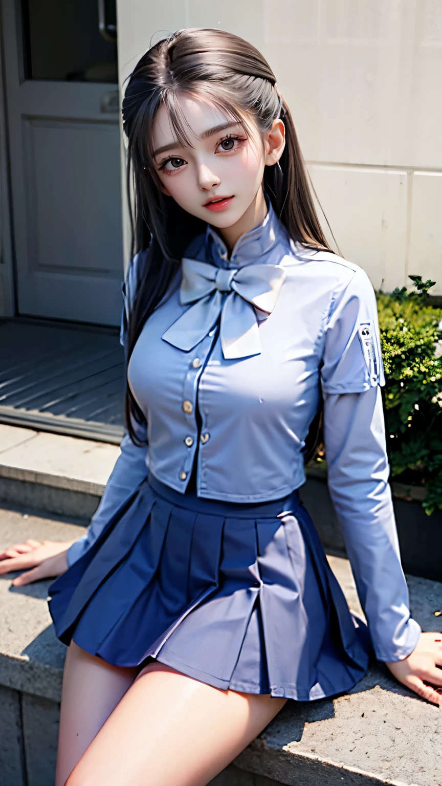 (8k、RAW photo、highest quality、masterpiece:1.2)、(realistic、Photoreal)、1 girl,21 years old, ((from below:1.5))、((summer ,micro skirt,under boob, thigh-high socks
thighhighs、See-through、Leg visible、medium stature ,small breasts、slender、wave hair))、lots of eyelashes、Glitter on your eyelids、skeletally correct、nice posing、Beautifully aligned fingertips、smile、 standing,open legs,show me panty、above the sky