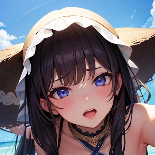 [WAI-ANI-NSFW-PONYXL:100],
score_9, score_8_up, score_7_up, score_6_up, score_5_up, score_4_up, masterpiece, best quality, source_anime, shiodare,
rating_safe,

1girl, (lying in the water:1.2), on stomach, headrest, hands on own cheeks,
BREAK
, , (large breasts:1.2), (black hair:1.2), (medium long hair:1.2), (hair between eyes:1), (straight hair:1.1), grey eyes, ultra detailed eyes, (tareme:1.3), half-closed eyes,
smile, closed mouth,
BREAK
(black bikini), oily shiny skin, sweat, wet, water drop, moist,
BREAK (ocean:1.2), (crystal-clear waters:1.2),
