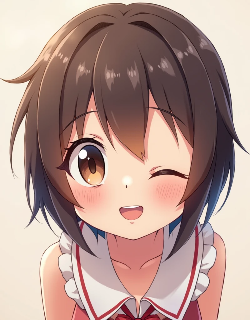 score_9, score_8, score_7, source_anime, natori (kancolle), hairband, POV, looking at viewer, blush, smile, open mouth, upper teeth only