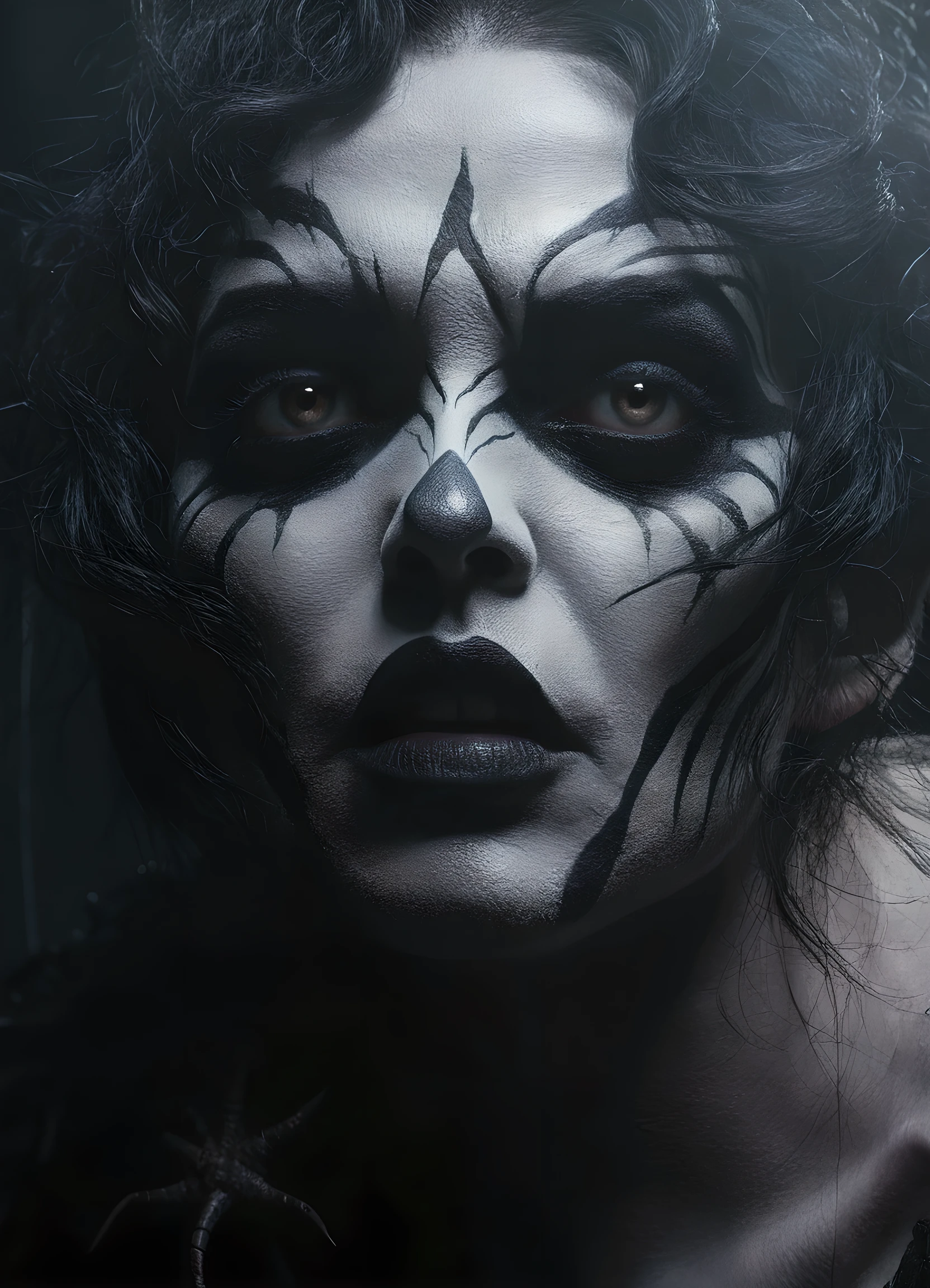 Black metal,deadmetal , girl and man, wearing corpse make up,cinematic film still of ,front on church sharp detailed,
a men with her,looking at viewer,monochrome,,lips,portrait,,realistic,air , realistic, real, photo real, cinematic, dramatic, film look, dramatic light, unreal engine, 3D computer graphics, hdr, Hyperrealism Style, closep, shallow depth of field, vignette, highly detailed, high budget, bokeh, cinemascope, moody, epic, gorgeous, film grain, grainy
