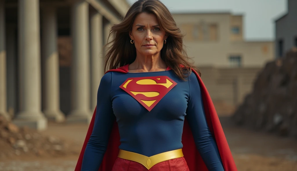 Grece; super old Lorraine Bracco em 2024 Supergirl; HD. Photograph, ((realism)), extremely high quality RAW photograph, ultra detailed photograph, sharp focus, high resolution, (detailed skin:1,3),high quality, film grain, Fujifilm XT3,Highly Detailed, movie, (Cinematic Photo:1.3) of (Realistic:1.3), by John Byrne/Jerry Ordway