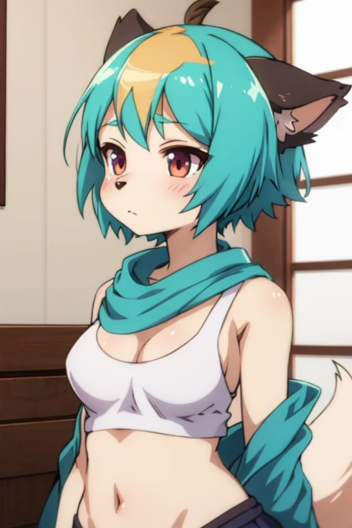 Female furry creature 2d anime style 