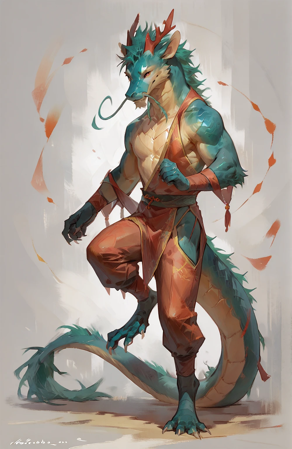  score_9, score_8_up, score_7_up, score_6_up, score_5_up, score_4_up,, (solo), male anthro eastern dragon, noble, chinese, long straight hair, full body