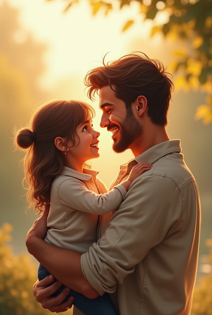 Father with daughter