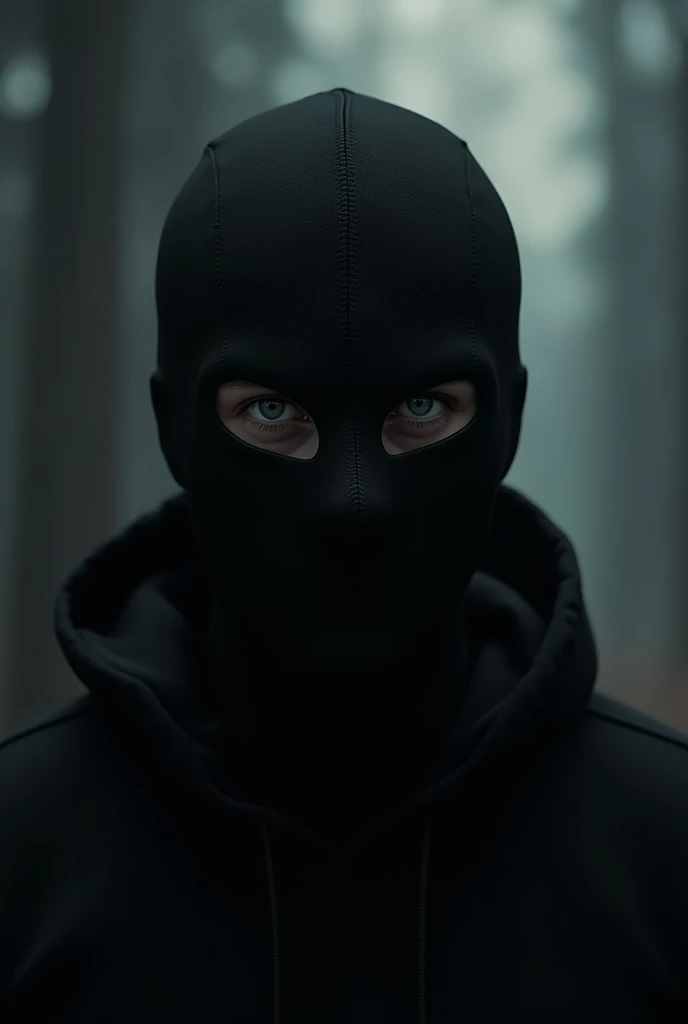 The face of a hacker man with the anonymous mask in the dark room