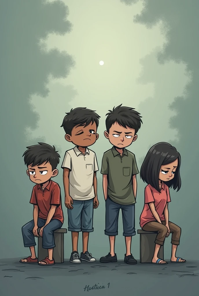 Mandate of the people's conscience for Indonesia, 1 boy, 1 girl, Indonesian flag