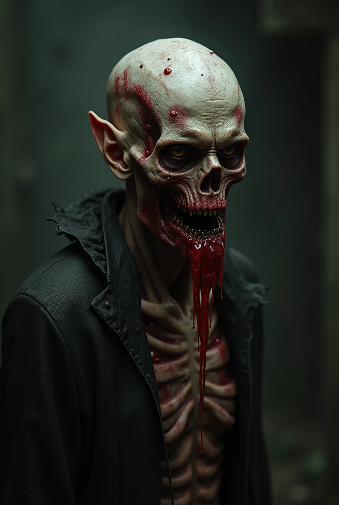 A zombie nurse, with pale skin and festering wounds, dressed in a blood-stained uniform, holding a rusty syringe. His empty eyes glow with a sinister glow, while his cadaverous hands stretch out with disfigured claws.
, dynamic lighting, photorealistic, trends in the art station, stunning visuals, nebulous, creative, cinematic, ultra detailed, atmospheric, ambient lighting, scary art, bad quality, heavy film grain, desaturated, dark tones, horror, terror, nightmares,