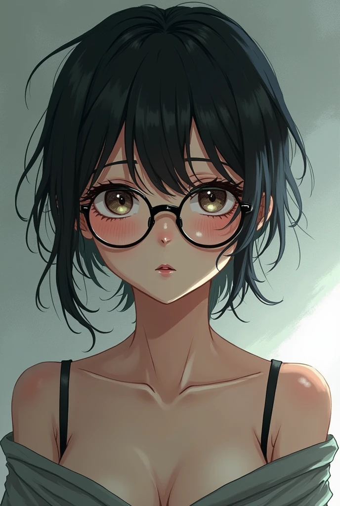 Erotic、Bedroom、Completely naked、slender、Very white skin My sister, about 10 years old、Glasses、Black Hair、Sweat、Expressionless、Young Small Boobs Close-up of face Short child Small Big eyes