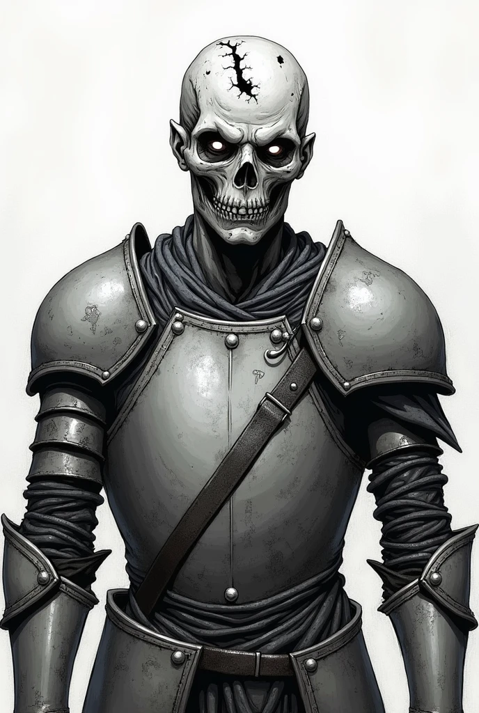 a close up of a person wearing a helmet and a sword, warforged, epic rpg portrait, fantasy rpg symmetrical portrait, rpg portrait, rpg portrait concept art, undead knight, crisp clear rpg portrait, wearing a skeleton armor, skeleton knight, wearing bone armor, painted character portrait, dnd portrait, detailed character portrait, baldur's gate character portrait, rpg book portrait