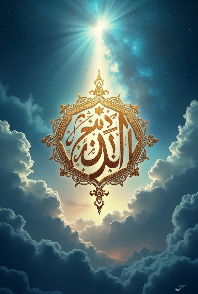 A logo in aesthetic background. There will be written 'HasbunAllah' with correct spelling.