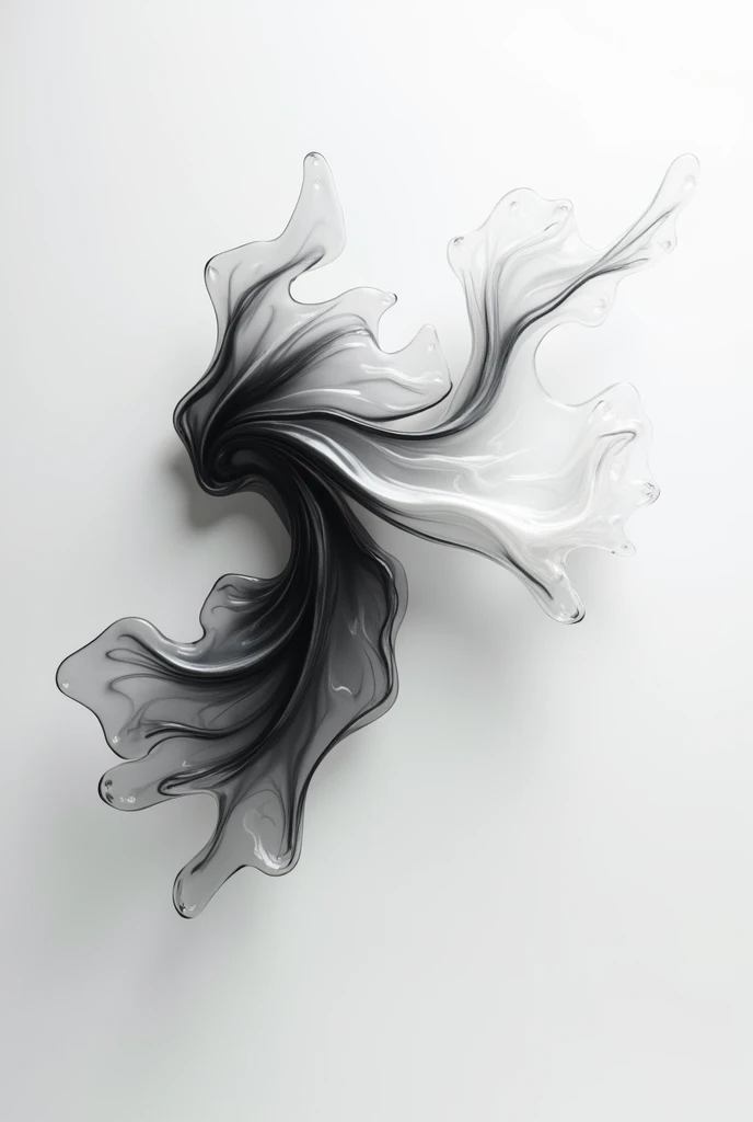 There is a black-and-white photo of a bird flying in the air, Inspired by Hans Hartung, swirly smoke, liquid smoke twisting, the nonlinear. Digital painting, Stylized liquid fume distortion, smooth. Digital painting, Plume made of fractals, abstract white fluid, ghostly form, #1 digital paintting of all time