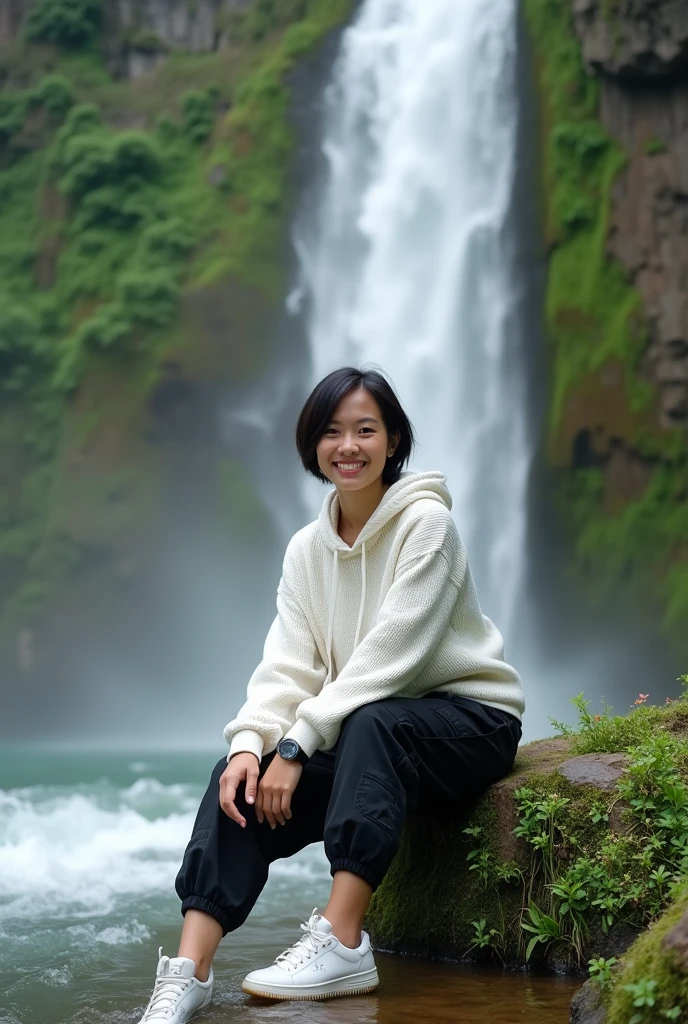 Sepasang kekasih. Wajah seorang wanita Jepang .dan pria Indonesia.