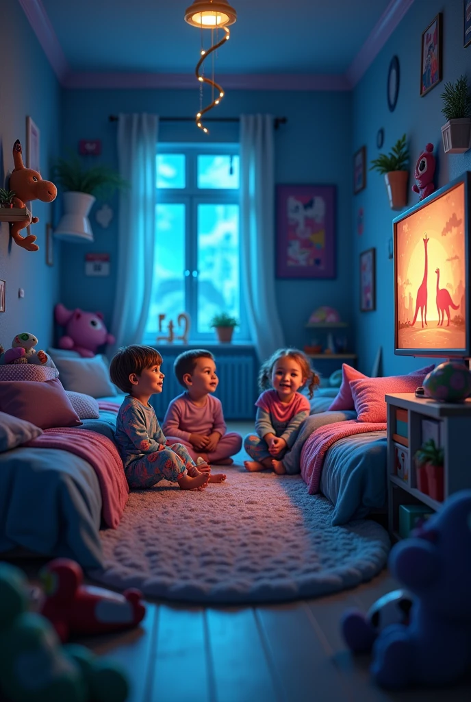 children watching program