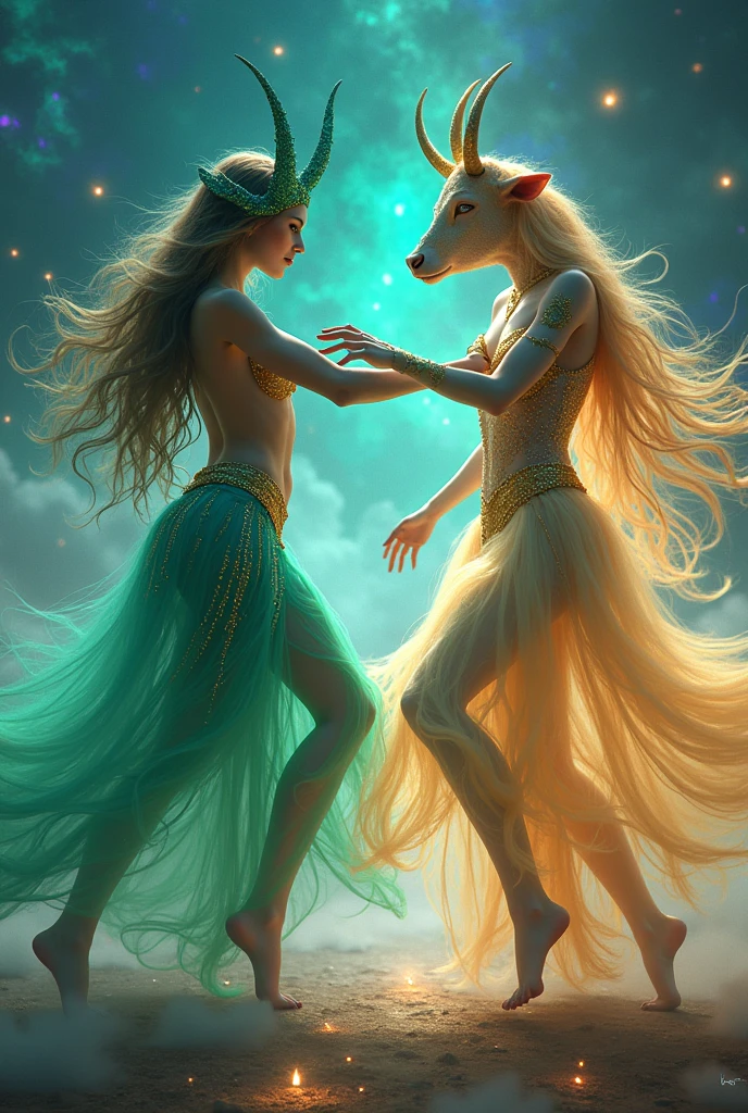 (filigree:1.2),ornamental, intricate details, sexy girl, dynamic pose, solo, , <lora:smokeLooksLike_1v510:0.51>, angel wings, centaur, <lora:centaurConcept_V1:0.6>, evil tail, earrings, colorful smoke, flame, fog, back light, rim light, super long hair,